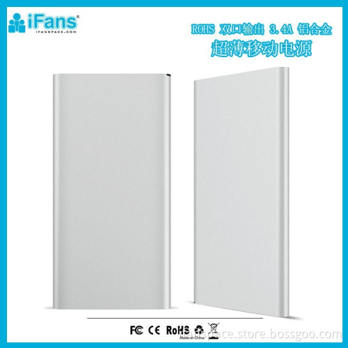 OEM MFI Ultra Thin Power Bank Aluminium 6000mAh Built in Original Connector